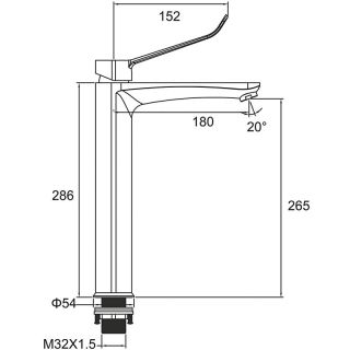 Смеситель для раковины Gappo G1021-26 чёрный